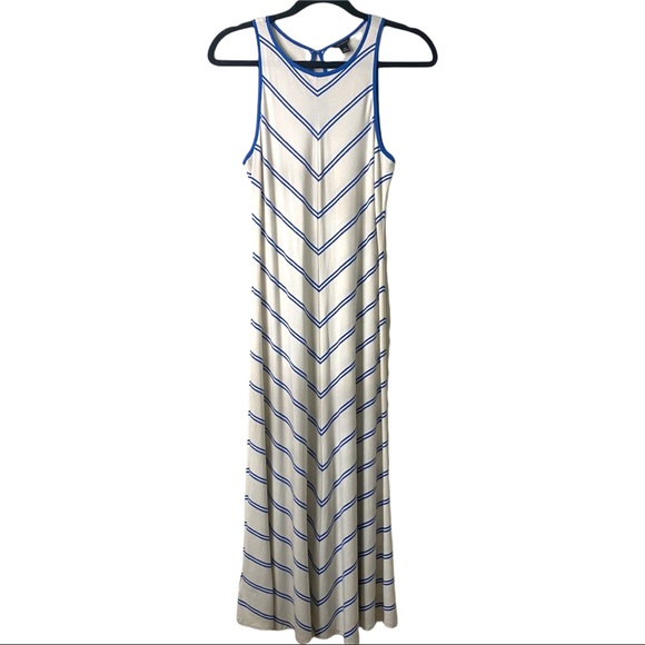 Ann Taylor Blue Striped Maxi Dress (XS) - Picture 11 of 11